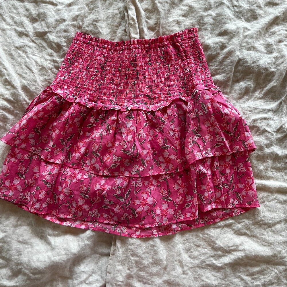 Vineyard Vines Oleander Floral Tiered Ruffle Skirt